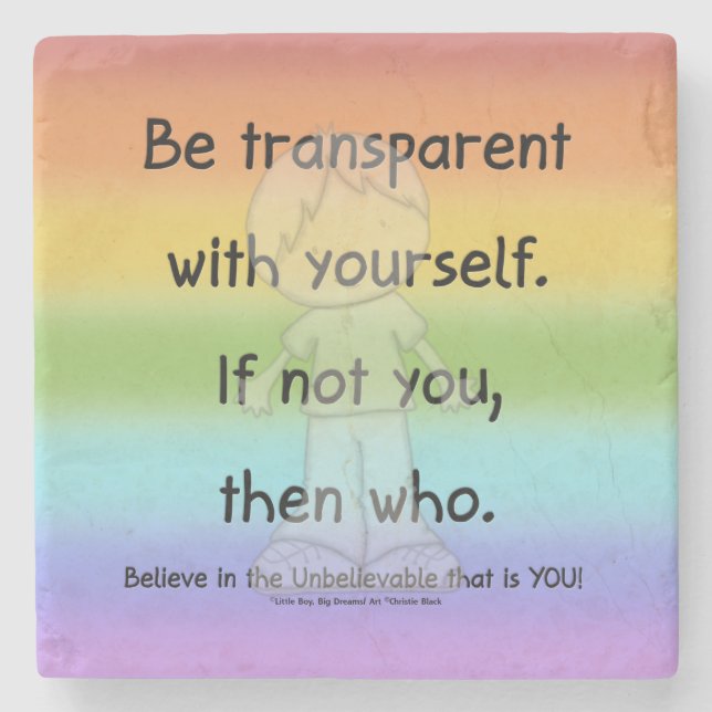 transparent sein steinuntersetzer (Vorderseite)