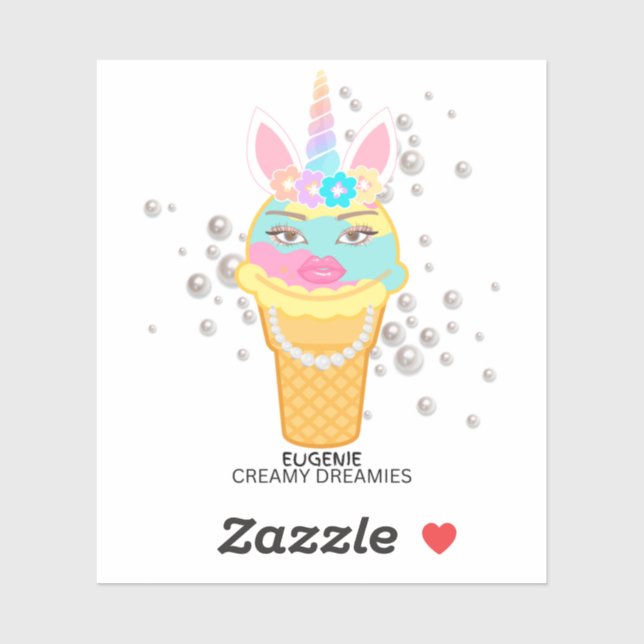 Transparent Unicorn Sticker  (Blatt)