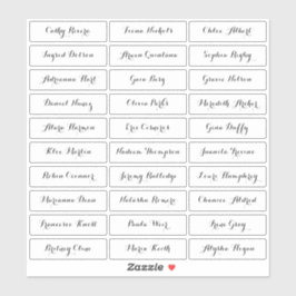 Transparente Aufkleber für moderne Schriftzeichen