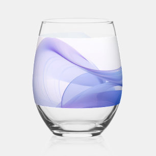Transparente blaue und lavendelfarbene Formulare Weinglas Ohne Stiel