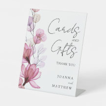 Transparente Blumenkarten und Geschenke für die Ro