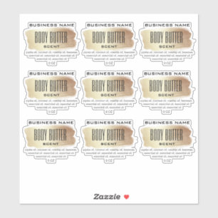 Transparente Body Butter Labels