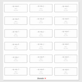 Transparente Calligraphy DIY Gastadresse Aufkleber