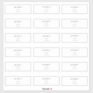 Transparente Calligraphy DIY Gastadresse Aufkleber