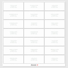 Transparente Dark Sage Green Guest Address Aufkleber