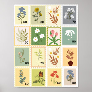 Transparente digitale farbenfrohe Pastell-Stempel Poster