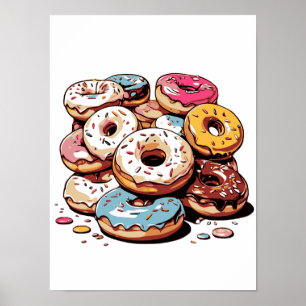 Transparente Donuts Clip Art Poster