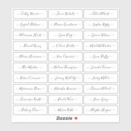 Transparente, einfache, moderne Skriptnamen Aufkleber