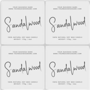 Transparente, einfache Verpackungskerze Aufkleber