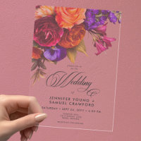 Transparente Elegant Moody Vibrant Blumenhochzeit
