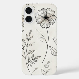 Transparente florale Elegance iPhone 16 Hülle