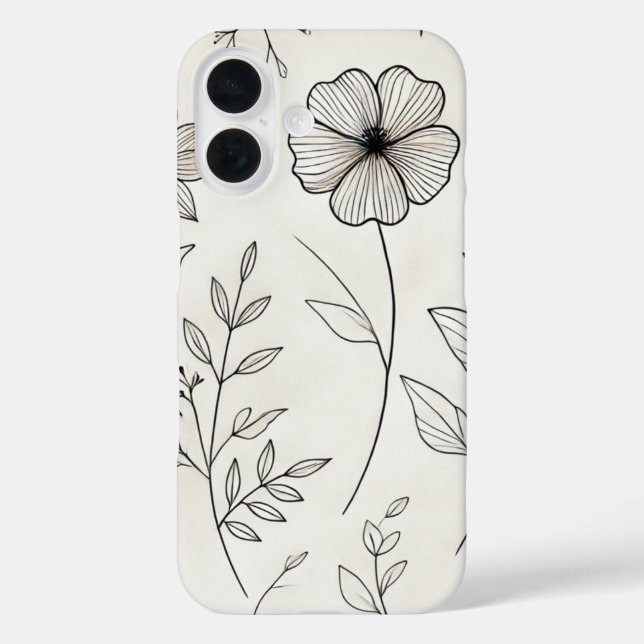 Transparente florale Elegance Case-Mate iPhone Hülle (Rückseite)
