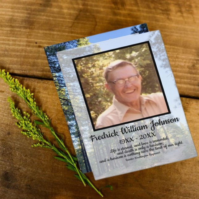 Transparente Fotos für den Kiefernwald Beerdigung Programm (Von Creator hochgeladen)