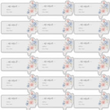 Transparente Gastadresse Blush Blue H2 Blume