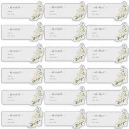 Transparente Gastadresse H2 Alabaster-Rose Aufkleber