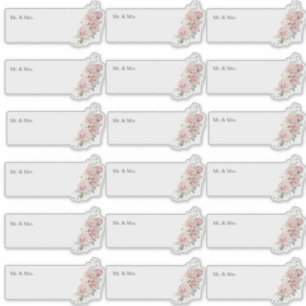 Transparente Gastadresse H2 Dusty-Rose Aufkleber