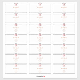 Transparente Gastadresse, Imitate Rose Gold Star Aufkleber