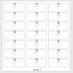 Transparente Gäste-Adressetiketten, Faux Kupfer Aufkleber