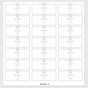 Transparente Gästeschriften, Navy-Tinte Aufkleber