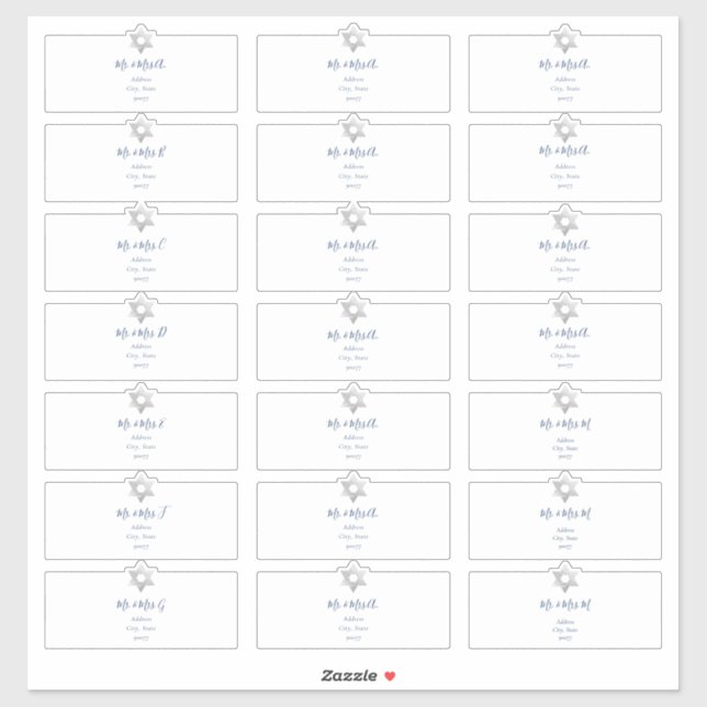 Transparente Gästeschriften, Navy-Tinte Aufkleber (Blatt)