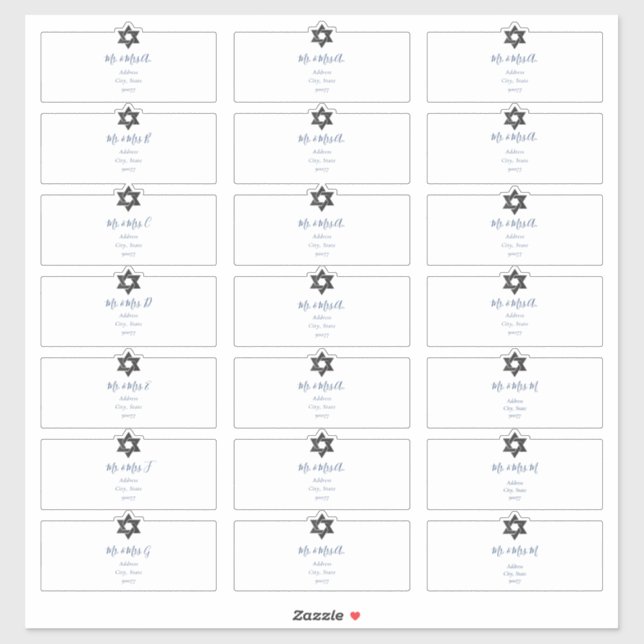 Transparente Gästeschriften, Navy-Tinte Aufkleber (Blatt)