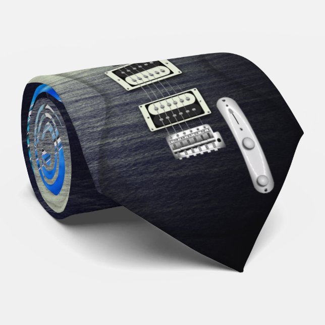 Transparente Gitarrenmusik Krawatte (Gerollt)