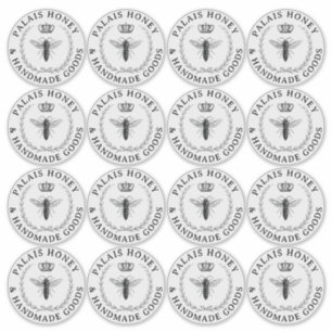 Transparente Honig-Logos für Queen Bee Apiary Aufkleber