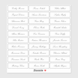 Transparente, klassisch elegante Namen von GastInn Aufkleber