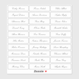 Transparente, klassisch elegante Namen von GastInn Aufkleber