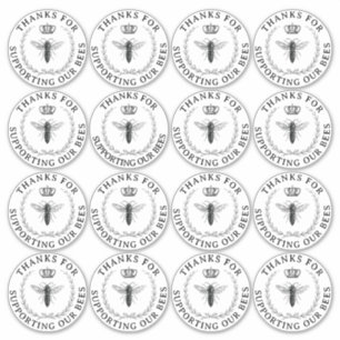 Transparente Königin Bee danke Ihnen für die Unter Aufkleber