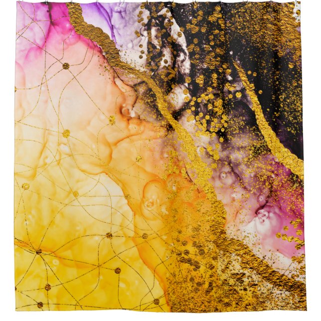 Transparente Kreativität. Abstrakte Wolken - ART.  Duschvorhang (Vorderseite)