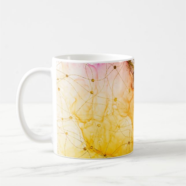 Transparente Kreativität. Abstrakte Wolken - ART.  Kaffeetasse (Links)