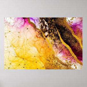 Transparente Kreativität. Abstrakte Wolken - ART.  Poster