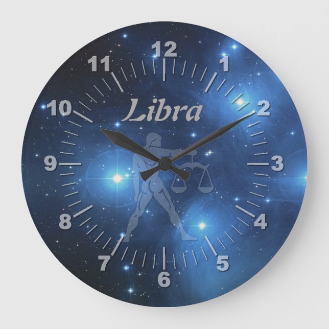 Transparente Libra Große Wanduhr (Vorderseite)
