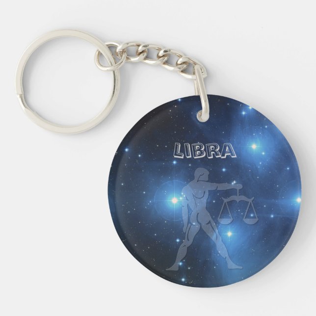 Transparente Libra Schlüsselanhänger (Vorderseite)