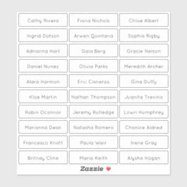 Transparente, moderne minimalistische Hotelnamen Aufkleber