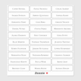 Transparente, moderne minimalistische Hotelnamen Aufkleber