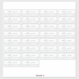 Transparente Rücksendeadressen-Aufkleber 3,42 x 1, Aufkleber