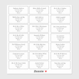 Transparente Schlichte Empfängeradressen Aufkleber