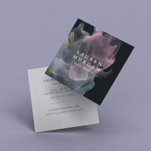 Transparente Seide Elegante Square Business Card Quadratische Visitenkarte