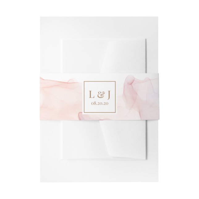 Transparente Seide Moderne Hochzeitsband Einladungsbanderole (Vorderseite Beispiel)