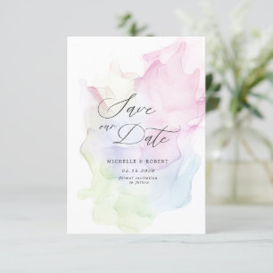 Transparente Silk Elegant Save the Date Card Einladung