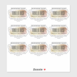 Transparente Sojakandellabellen Gold Opal Glitzern Aufkleber