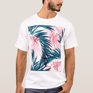 Transparente tropische Farbe: Abstrakte Wasserfarb T-Shirt