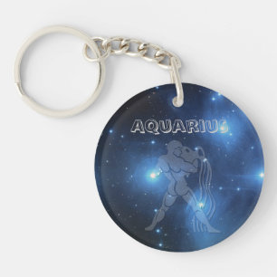 Transparenter Aquarius Schlüsselanhänger