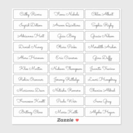 Transparenter Aufkleber für niedliche Skriptnamen