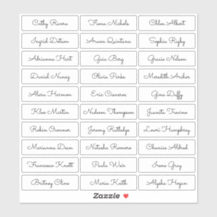 Transparenter Aufkleber für niedliche Skriptnamen