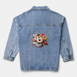 Transparenter Donuts-Sticker Jeansjacke