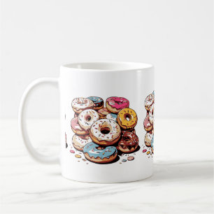 Transparenter Donuts-Sticker Kaffeetasse