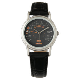 Transparenter Geschwindigkeitsmesser auf Armbanduhr